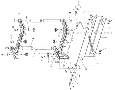 Page B Diagram and Parts List for MK-1590  MK Diamond Concrete Saw